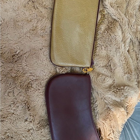 Cartier Burgundy and Two-Tone Wristlets/Pouches with Gold Hardware and Chain - Picture 3 of 8